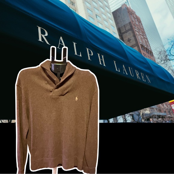 Polo Ralph Lauren Shawl Collar Pullover Sweater (L) EUC - Picture 1 of 8